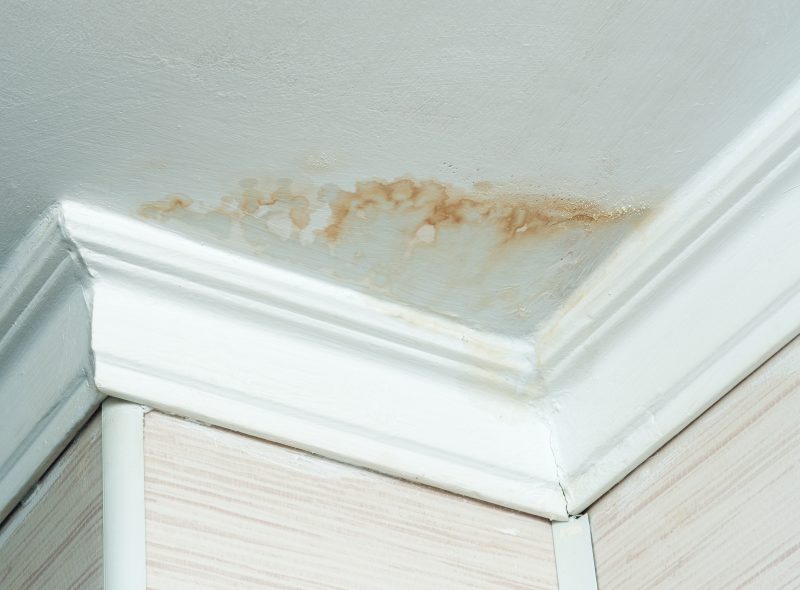 Tache d’humidité au plafond après une infiltration